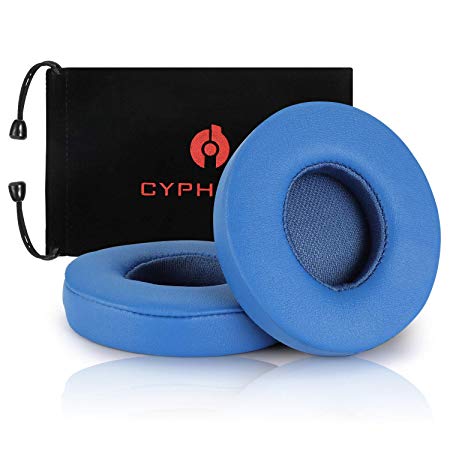 Beats Solo 2 3 Earpad Replacement,Cypher.V Ear Cushion Pads Compatible with Solo 2.0 3.0 Wireless Headphones by Dr. DRE 1 Pair (Blue)