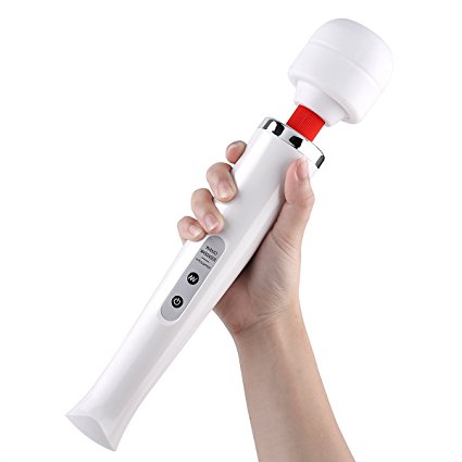 Scheam Wand Massager Handheld with 10 Powerful Speeds Personal Cordless Rechargeable Vibrator Therapy Body Massager for Muscle Aches and Sports Recovery