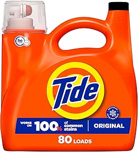 Tide Liquid Laundry Detergent, Original Scent, 105 fl oz, 80 Loads