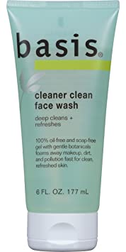 Basis Cleaner Clean Face Wash - Deep Cleans and Refreshes for Normal to Oily Skin, Oil-free, Soap Free - 6 fl. oz.