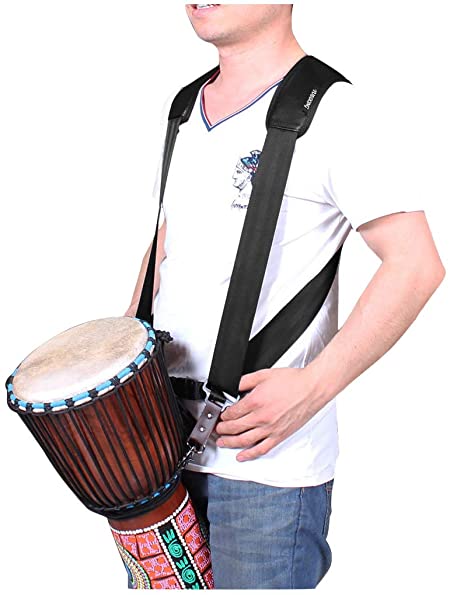 Adjustable Djembe Shoulder Strap Thick Pad African Hand Drum Sling Comfort Percussion Instrument Belt