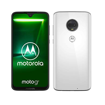 motorola moto g7 6.24-Inch Android 9.0 Pie UK Sim-Free Smartphone with 4GB RAM and 64GB Storage (Dual Sim) – White (Exclusive to Amazon)
