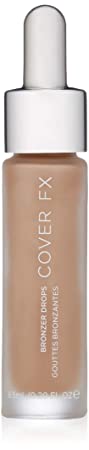 Cover FX Custom Bronzer Drops, Weightlessly Blend for A Sun-Soaked Glow, Sunkissed, 1 Fl Oz