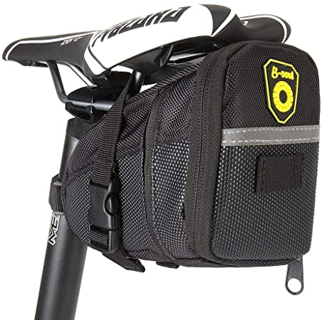 Bike Saddle Bag, LERMX Bicycle Seat Pack Bag, Cycling Wedge Bike Seat Bag Waterproof Cycling Seat Pack for Mountain Road Bikes-Black