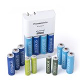 Panasonic K-KJ17MZ104A Eneloop Power Pack for 10AA 4AAA Colored Cells Advanced Battery Charger