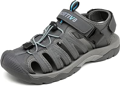 NORTIV8 Men's Sandals, Closed Toe Athletic Sport Sandals, Mens Summer Shoes, Lightweight Trail Walking Sandals for Men