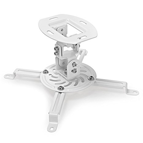 Mount Factory Universal Low Profile Ceiling Projector Mount - White