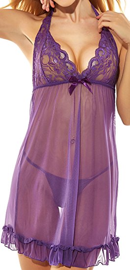Womens Sexy Babydoll lingerie Set
