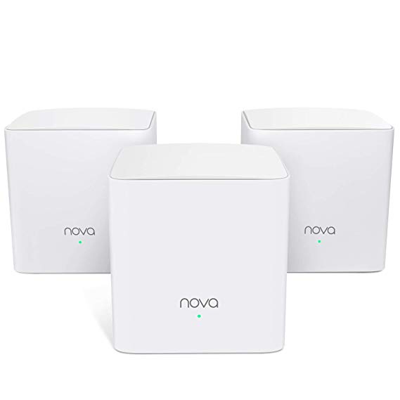 Tenda Nova MW5s-3 Whole Home Mesh Wi-Fi System; Get Rid of Wi-Fi Dead Zones; 3500sq² WiFi Coverage. Compatible with ISP speeds over 100Mbps. Pre Configured (Pack of 3)