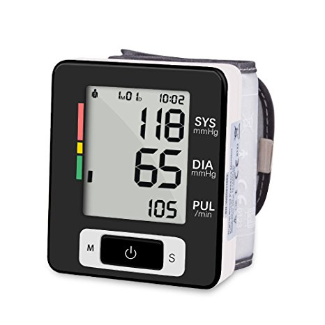 Blood Pressure Monitor,Sinvitron Digtal Wrist Blood Pressure Cuff Machine,IHB and WHO indicator,FDA Certified,Two User Modes,2 x 90 momery for home use