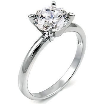 Cassandra: 2.0ct Russian Ice on Fire CZ Solitaire Engagement Band Ring 925 Silver, 3127B