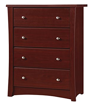 Storkcraft Crescent 4 Drawer Chest, Cherry