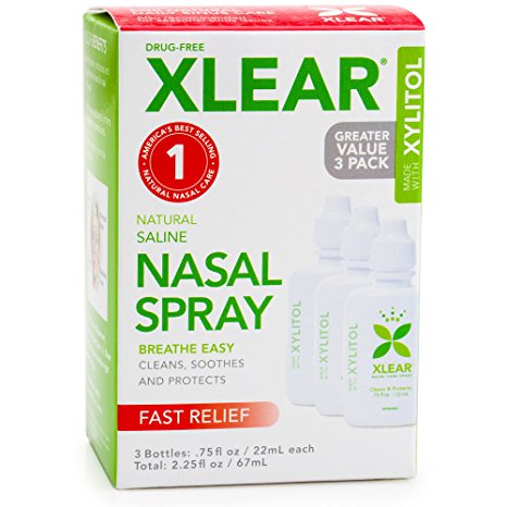 Xlear Saline Nasal Spray with Xylitol - 0.75 oz - 3 ct