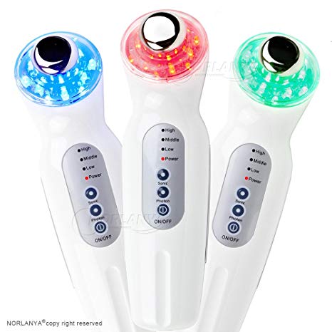 NORLANYA LED 3 Colors Photon Rejuvenation 3MHz Facial Skin Care Massager Face Lift Wrinkles Remove skin Dying Facial Care Machine