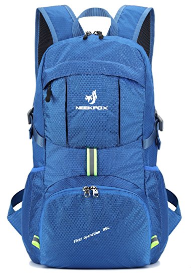 NEEKFOX Lightweight Packable Travel Hiking Backpack Daypack,35L Foldable Camping Backpack,Ultralight Sport Outdoor Backpack