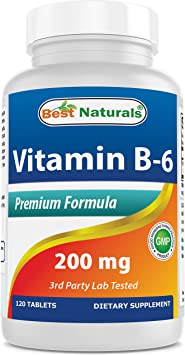 Best Naturals Vitamin B6 200mg for Adults, 120 Tablets