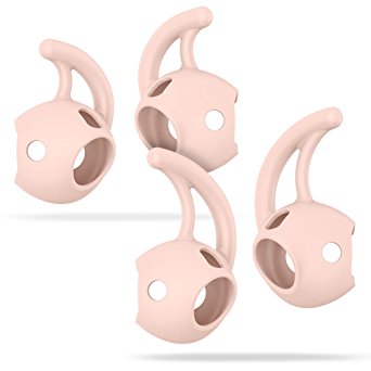 Spigen TEKA RA200 Airpods Earhooks Cover for Apple Airpods Earphones Headphones Earbuds (2 pairs- Large & Small) Patent Pending - Pink Sand