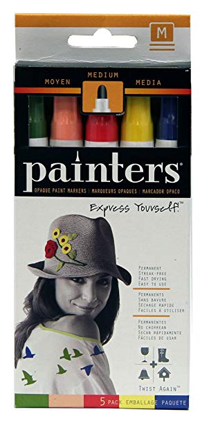 Elmer's Painters Opaque Paint Markers, Medium Point, Retro Twist Colors, 5 Count