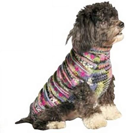 Chilly Dog Purple Woodstock Dog Sweater, XX-Large