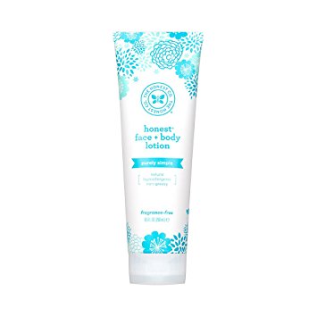 Honest Purely Simple Hypoallergenic Face And Body Lotion With Naturally Derived Botanicals for Sensitive Skin, Fragrance Free, 8.5 Fluid Ounce