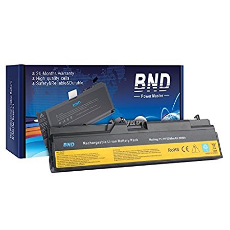 BND Laptop Battery [with Samsung Cells] for Lenovo ThinkPad T410 T510 SL410 SL510 W510 W520 L412; Edge E520 - 24 Months Warranty [6-Cell 5200mAh/58Wh]