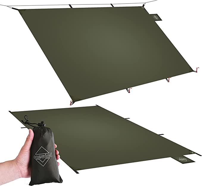 Onewind Tent Footprint, 4000mm Waterproof Rate PU Coating, Ultralight Camping Tarp Tent Compact Floor Ground Sheet with Carry Bag for Backpacking, Hiking, Camping, Picnic, Ground Mat