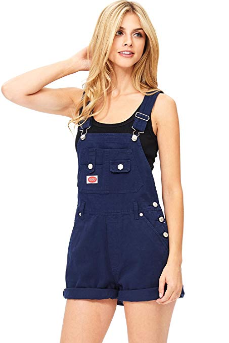 Revolt Women's Juniors Classic Twill Short Overalls