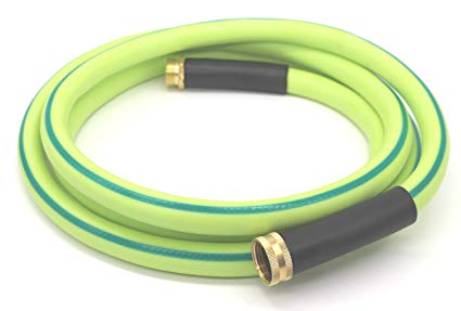 Atlantic Premium Hybrid Heavy Duty Garden Hose 5/8 Inch 10 Feet Brass Fittings Can Working Under -4°F, Light Weight and Coils Easily, Kink Resistant,Abrasion Resistant, Extreme All Weather Flexibility