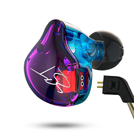 Easy KZ ZST Colorful Hybrid Banlance Armature with Dynamic In-ear Earphone 1BA 1DD Hifi Headset (colorful ZST MIC)