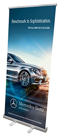 Signworld 33" Retractable Roll Up Banner Stand Display