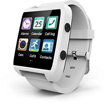 Smart Watch, Ematic All in One Easy to Wear [ Wearable ] White Smartwatch with Carrier Case [ ESW454W ]