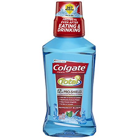 Colgate Total Advanced Pro-Shield Mouthwash, Peppermint Blast, 8.4 Fluid Ounce