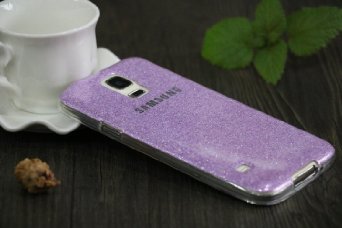Samsung Galaxy S5 caseBeauty Luxury Hybrid Glitter Bling Candy Color Shiny Sparkling Flicker Gleam Glow Soft TPU Gel Case for Samsung Galaxy S5 i9600 Bling Candy Purple