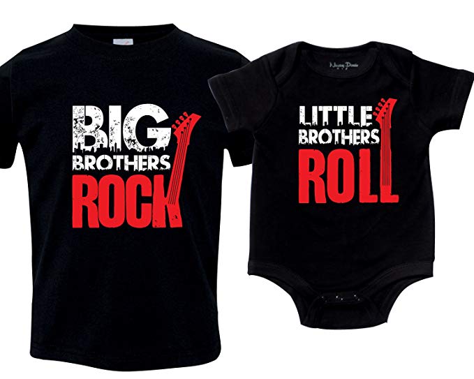 Nursery Decals and More Sibling Shirts Set for Sisters and Brothers, Includes Big Brothers Rock