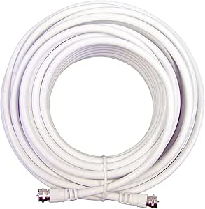 Wilson Electronics RG6 50 Feet Low Loss Coax Extention Cable (White)