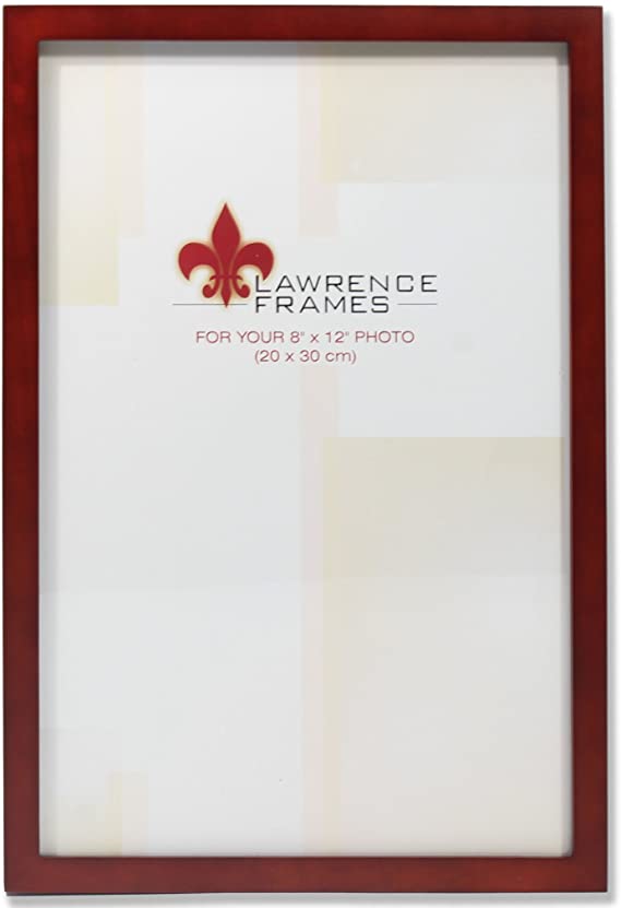 Lawrence Frames 755682 Walnut Wood Picture Frame, Gallery Collection, 8 by 12-Inch