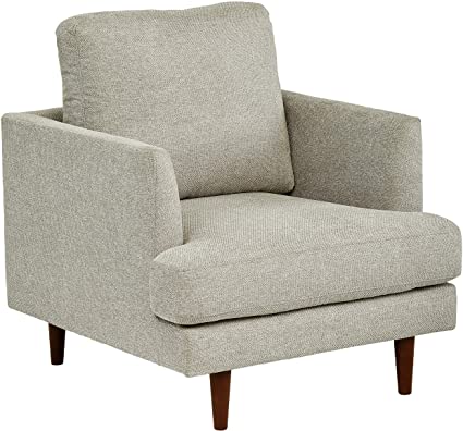 Amazon Brand – Rivet Goodwin Modern Living Room Accent Chair, 32.3"W x 35.8"H, Light Grey