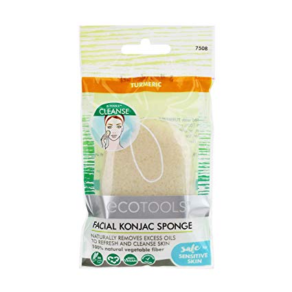 EcoTools Facial Konjac Sponge, Turmeric (Pack of 6)