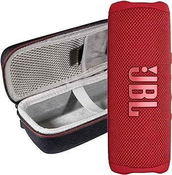 JBL Flip 6 IP67 Waterproof Portable Wireless Bluetooth Speaker with Exclusive Protective Hardshell Case (Red)