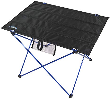 Andes Folding Portable Lightweight Aluminium Camping Picnic Table, Opens & Folds in Seconds, Compact Pack Size