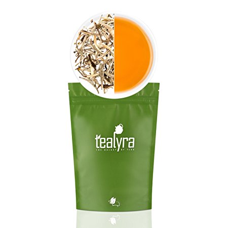 Tealyra - Luxury Jasmine Silver Needle White Losse Tea - Organically Grown in Fujian China - Loose Leaf Tea - Caffeine Level Low - 110g (4-ounce)