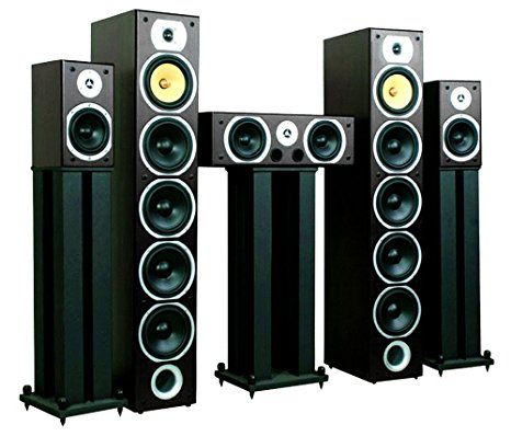 Beng V9B Home Theatre Speaker Set (5 Channel, 1240W MAX & Bass Reflex Design) - Black