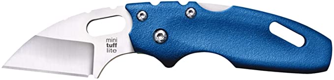 Cold Steel Tuff Lite Folding Knife with Tri-Ad Lock and Pocket Clip, Mini Blue