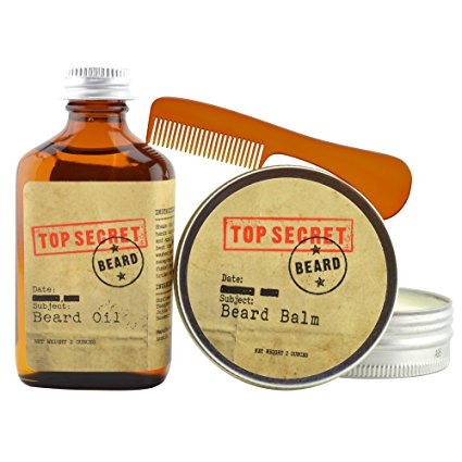 Beard Gift Set for Men - Beard 2 in 1 Conditioner and Beard Moisturizer - Great For Itch Relief and Beard Growth - Made With Natural Essential Oils - Pocket Beard Comb Included - 2 oz Screw Top Tin