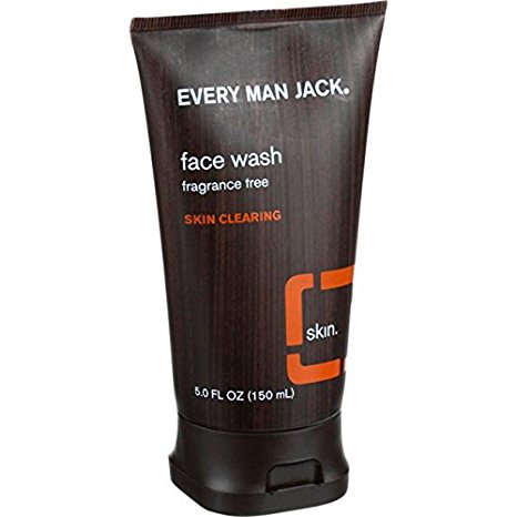 Every Man Jack Skin Clearing Face Wash, Fragrance Free, 5 Fluid Ounce