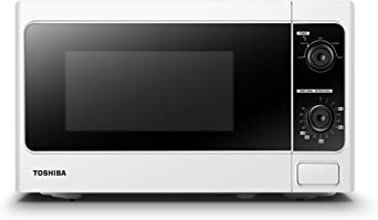 Toshiba Microwave Oven 20 Litre, 800 Watt, MM-MM20P(WH) Upgraded Microwave with Function Defrost, 5 Power Setting, 0-35min Timer, Stylish Design, Easy to Clean – White