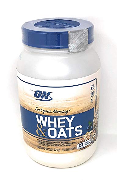 Optimum Nutrition On Whey & Oats Protein Powder (Blueberry Muffin, 23 Servings (2.54 lbs))