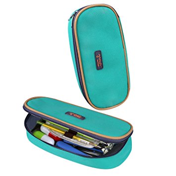 Cool Pencil Case, KinHom Portable Large Capacity Cute Watercolor Pen Bag Magic Multifunction Cosmetic Stationery Pouch Organizer for Kids in School with Love Color 1PC (Green)