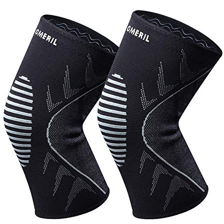 OMERIL Knee Brace, 2 Packs Breathable Knee Compression Sleeves for Men & Women. Anti-Slip Knee Support for Running,Jogging,Crossfit,Joint Pain Relief,Arthritis & Injury Recovery