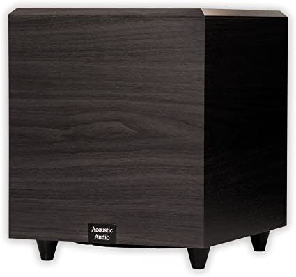 Acoustic Audio PSW-10 Down Firing Powered Subwoofer, Black